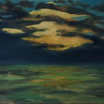 Storm at Seaside, Sunset, oil on linen