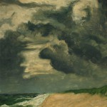 Storm at Seaside, Facing South , oil on panel