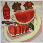 Watermelon, oil on canvas